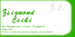 zsigmond csiki business card